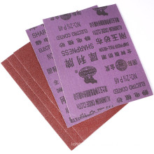 waterproof 230x280mm Aluminium oxide Emery abrasive cloth sheet for manuql sanding grit24-320